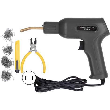 Kit de soudure plastique 50W pour réparation automobile, pistolet à agrafes chaudes pour pare-chocs, avec 4 types de clous, noir, prise américaine 110-130V (1/5)