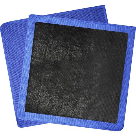 Panno lucidante - Panno per detailing - Pulizia auto - Doppia pulizia - Confezione da 2 - Blu e nero (1/5)