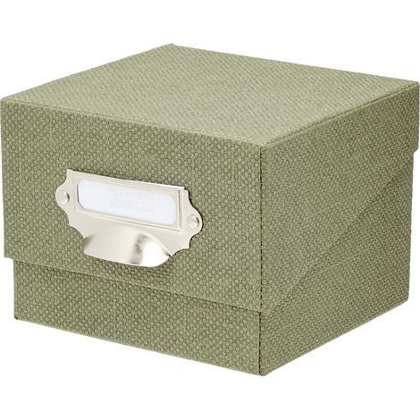 Boîte de rangement pour photos 17 x 15 x 13 cm Sauge (1/3)