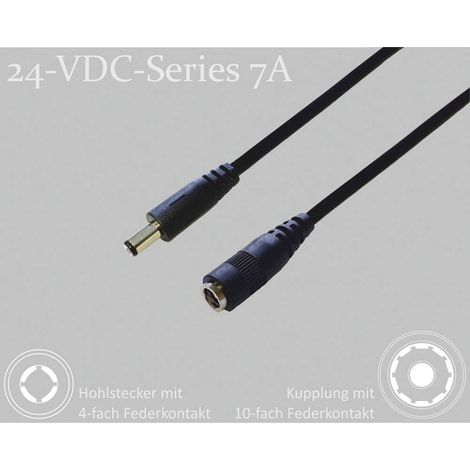 BKL Electronic 075914 Connecteur DC connecteur creux DC - raccord DC 2.1 mm 5.5 mm 2.1 mm 2 m 1 pc(s) Single (1/2)