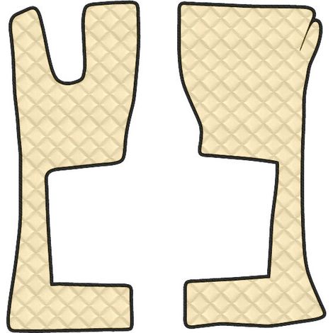 Coppia tappeti in Skeentex - Panna - compatibile per Mercedes Actros MP4 (09/1109/19) cabina stretta, tunnel - Mercedes Actros MP5 (10/19) cabina stretta, tunnel - Mercedes Actros MP5 L (11/21) cabina