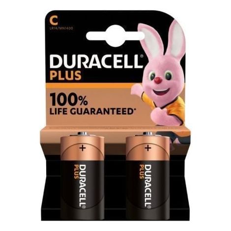 DURACELL PLUS POWER PILA ALCALINA C LR14 BLISTER2