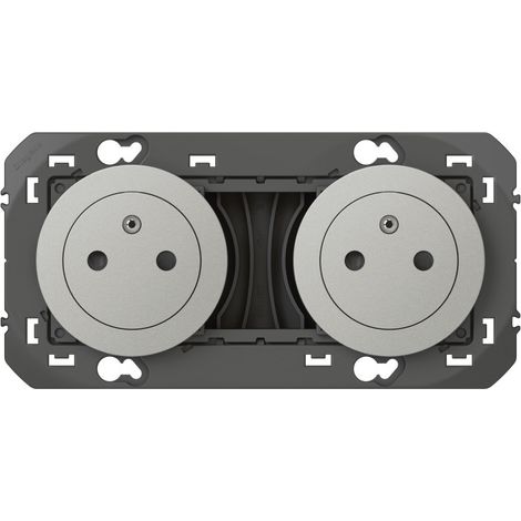 Legrand – Double prise de courant 2P + T – Surface précâblée – Installation rapide pour rénovation – Compatible chantiers professionnels