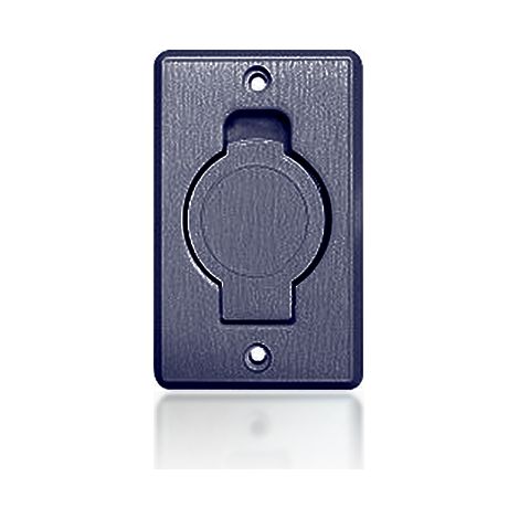 Prise murale porte ronde - couleur au choix - gris foncé