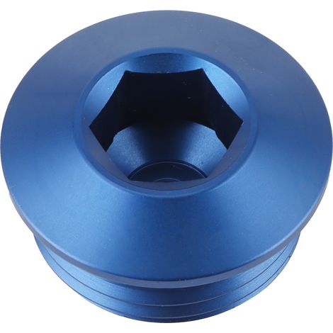 CNC-gefräster blauer Aluminium-Sechskant-Dichtungsstopfen -12AN mit O-Ring (1/5)
