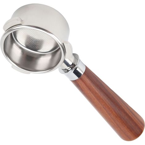 Bodenloser Edelstahl-Siebträger, bodenlos, für Breville Series 8 Kaffeemaschinen, 54 mm, A1, Siam-Rosenholz. (1/5)
