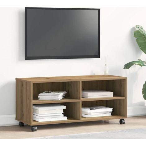 Meuble TV-Banc TV-Meuble Télé Marron 90 x 35 x 40,5 cm Bois d'ingénierie 286161 (1/5)