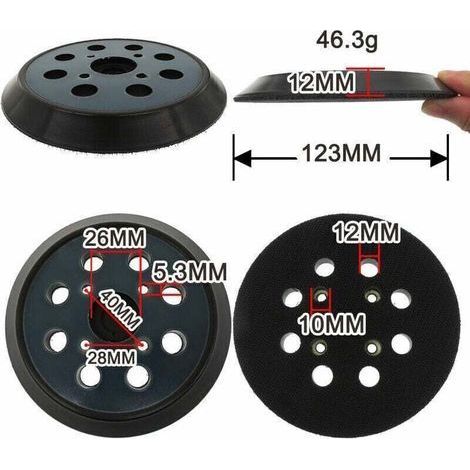 pair Lot de 2 patins de ponçage auto-agrippants de rechange pour ponceuse orbitale aléatoire à 8 trous, compatibles avec RYOBI 30157001018 (1/3)