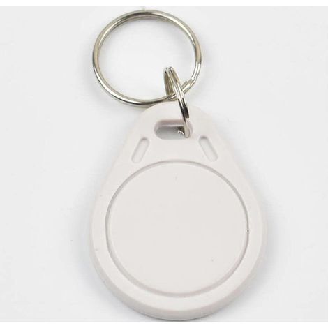 Porte-clés RFID de proximité 125 kHz, 100 pièces par paquet, blanc, modèle TK4100, conforme à la norme ISO11785, utilisé pour la sécurité du contrôle d'accès.