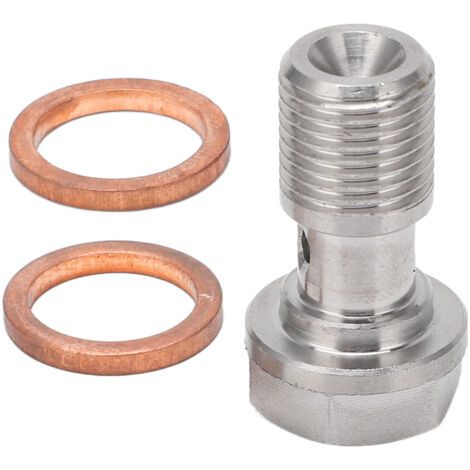 BUNTHAUS Boulon banjo 7/16in24 avec limiteur de 1,5mm en acier inoxydable pour conduites de frein Conduites d'embrayage Alimentation en huile turbo (1/5)