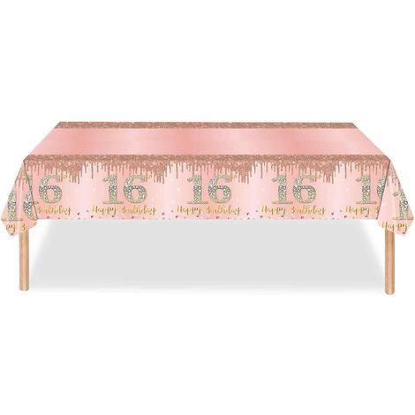 Tablecloth - Rectangular Plastic Table Cover - For Birthday Party Decoration - 137 x 274 cm - 1 Piece (1/5)