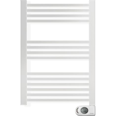 HJM – Sèche-serviette électrique à inertie sèche 500 W – Aluminium résistant à la corrosion – Chronothermostat numérique – IP24
