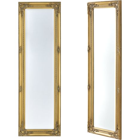 Espejo de pared 132 x 42 x 3,5 cm dorado 030007908