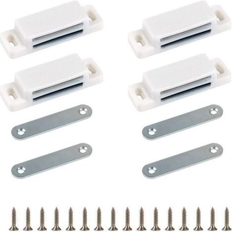 LANMOK Lot de 4 ferme-portes magnétiques puissants pour portes de placards, tiroirs et armoires