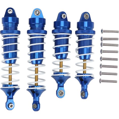 Amortisseur RC Avant Arrière Alliage d'Aluminium pour Véhicule Traxxas 1/10, Amortisseur à Ressort Bleu (1/5)