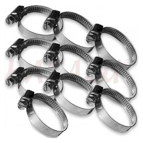 Colliers à vis inox 20-32 mm x 9 mm, lot de 10 BRADAS