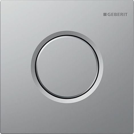 Geberit Spülsysteme - Urinalsteuerung mit pneumatischer Spülauslösung, Betätigungsplatte Typ 01, Chrom matt 116.011.JQ.5