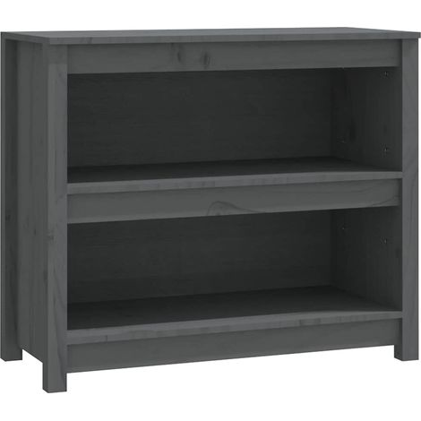 Maison Exclusive - Bücherregal Grau 80x35x68 cm Massivholz Kiefer (1/5)