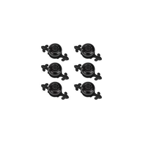 Lot de 6 Pièces Noir Boutons de Porte Rond Boutons de Tiroir Vintage Poignées de Tiroir avec Vis pour Armoire Bureau Table de Chevet Bibliothèque Meubles (1/5)