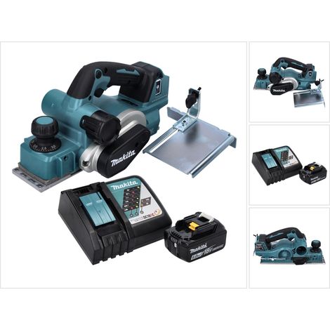 Makita DKP 181 RG1 Akku Hobel Falzhobel 82 mm 18 V Brushless + 1x Akku 6,0 Ah + Ladegerät