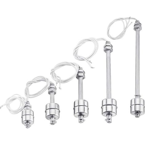 Contrôleur de niveau de capteur de liquide de commutateur de flotteur vertical de réservoir de débit d'eau d'acier inoxydable - 150Mm (1/4)