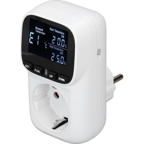 Prise thermostatique numérique écran rétroéclairé régulateur de température prise électrique chauffage refroidissement UE 230V 16A (1/5)