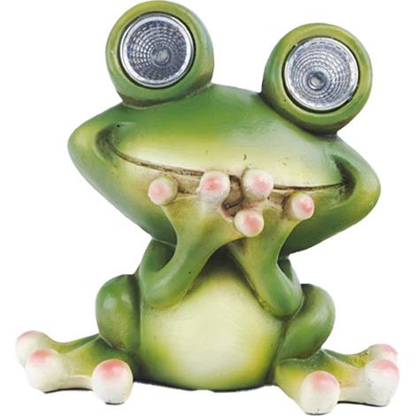 Lampe de jardin LED extérieure en forme de grenouille mignonne à énergie solaire - FO-AquaForge (1/5)