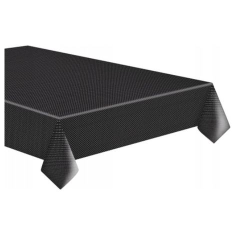 Nappe en papier noir à pois blancs 120 x 180 cm (1/4)