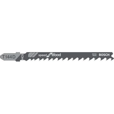 Bosch Stichsägeblatt T 144 D, Speed for Wood, 25er-Pack