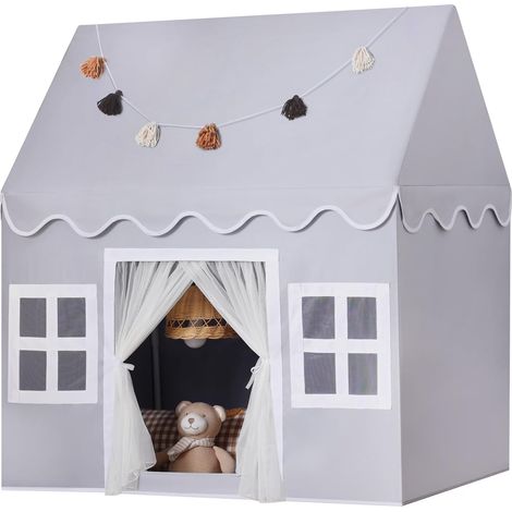Tente de Jeu Enfants: Tente pour Tout-Petits pour l'intérieur l'extérieur - Grande Maison de Jouets pour Les Anniversaires de garçons et de Filles,Gris souris (1/5)