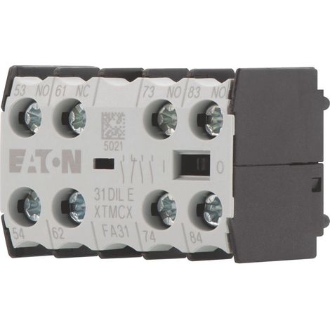 Eaton Bloque de contactos auxiliares, 2 polos, 2 NC, Fijación frontal, Bornes de tornillo, DILE(E)M, 010064