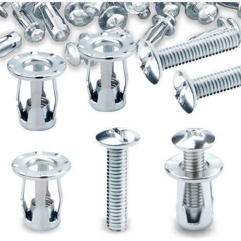 30 Pcs Chevilles Métalliques Galvanisées, M8x30 Chevilles à Expansion en Métal, Expansion Petal Cavity Wall Anchor Series Kit for Home Renovation and Fixing of Cavity Walls and Plasterboard Walls (1/5)