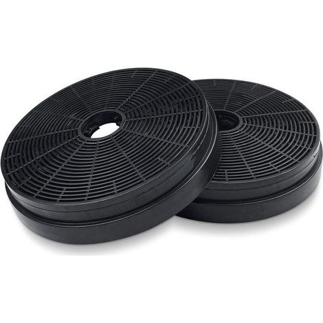 2 filtres charbon actif pour hotte aspirante – Ø175 mm, recyclage air, compatibles Respekta MIZ0031, Klarstein PKM CO4 (1/5)