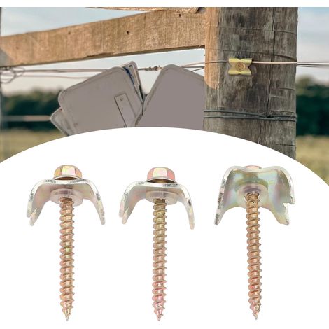 100PCS Clous de Clôture en Fil de Fer pour Fixer les Grilles et Clôtures Tressées - KZQ (1/5)