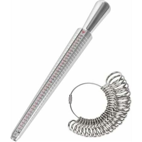 Ringgrößenmesser-Kalibrator von 41 bis 76, Ringmessinstrument mit 3 Messskalen (EU, US, UK)