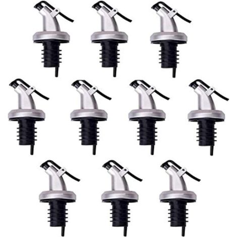 Lot de 24 verseurs d'huile, distributeur de bouchon de bouteille de vinaigre d'huile d'olive, verseurs de bouteille anti-fuite pour vinaigre, salade, vin, etc. (1/4)