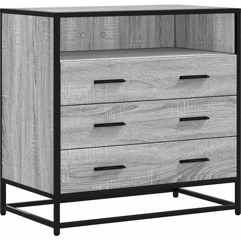 Maison Exclusive - Cassettiera Grigio Sonoma 70x41x70 cm in Legno Multistrato