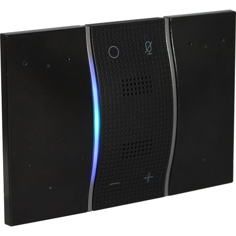 Commande numérique Living Now avec assistant vocal Alexa intégré MyHOMEUp pour dalle électrique noir mat BTICINO BTKG8013