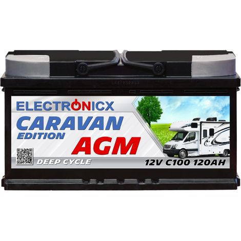 Electronicx Caravan Edition V2 Batterie AGM 120 AH 12V Wohnmobil Boot Versorgung (1/5)