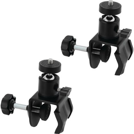 Lot de 2 supports de fixation réglables de 6,35 mm d'ouverture maximale à 360° pour caméras de sécurité à domicile intérieur/extérieur (1/5)