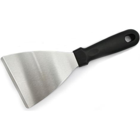 Palette à Gril en Inox Racleur de Pâte à Pizza Spatule Plancha Cloche Plancha Burger Outil de Cuisine en Acier Inoxydable Coupe Pâte (1/5)