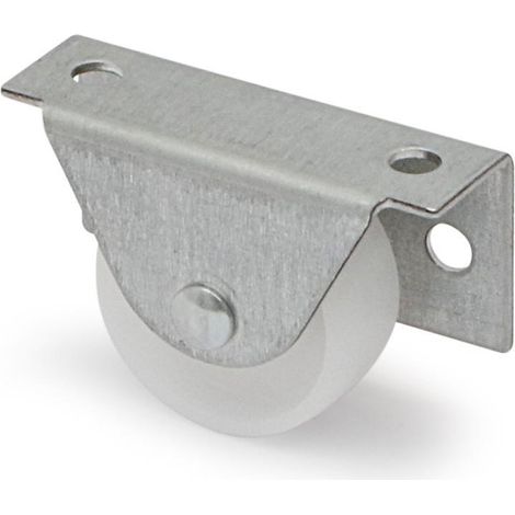 rueda fija lateral padi a/nylon ø38 h41 aro polipropileno. soporte galvanizado. (1/2)