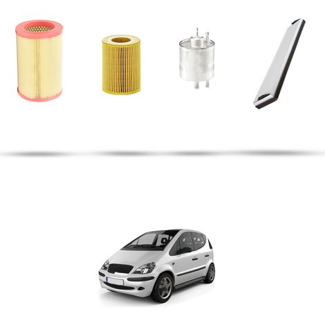 Kit tagliando 4 filtri compatibile con Mercedes A (W168) 140 60kw dal 1997 (1/5)