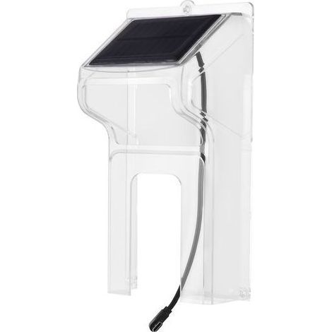 Protection anti-pluie pour sonnette vidéo avec panneau solaire, en plastique transparent, résistante aux intempéries et facile à installer pour tous les modèles de carillons. (1/5)