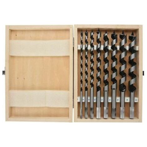 Mèche à Bois Hélicoïdal HSS, Lot de 8pcs Foret à Bois Fraise à Bois Hélicoïdal en Acier au Carbone avec Longueur 230mm Diamètre 6mm 8mm 10mm 12mm 14mm 16mm 18mm 20mm (1/4)