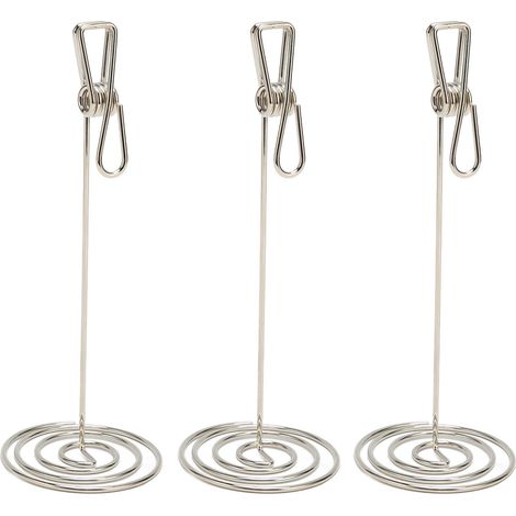 24 cartes de numéro de table, porte-cartes de visite minimalistes en forme de bouche de poisson, plaqués argent, pour l'étiquetage de photos et les notes adhésives.