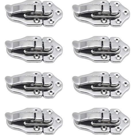8 Fermoir à bascule loquets Verrou à bascule Fermeture a Levier Fermeture pour coffret à bijoux Coffrets Cadeaux Coffre à Outils valise et Coffre - Argent (1/5)