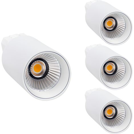Confezione da 4 proiettori LED da binario Twin Mini da 9 W, 700 l