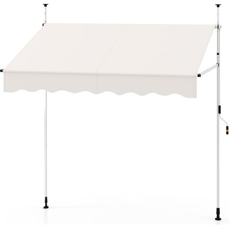 Tenda da sole retrattile per balcone 200 cm senza fori resistente ai raggi uv