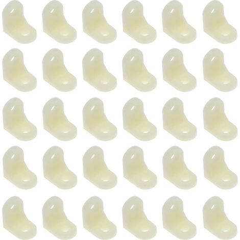 Set mit 30 L-förmigen Winkeln – 23 mm x 17 mm – 90°-Winkel – Holzverbinder für Regale, Fenster, Stühle und Tische – Beige (1/5)